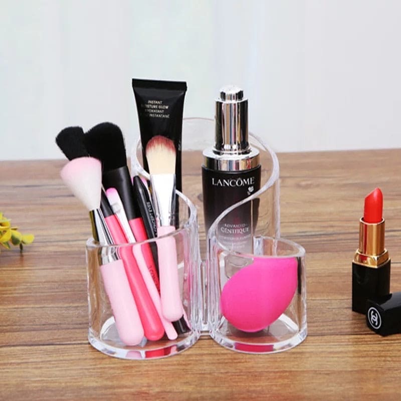 Acrylic Makeup And Brush Holder, Wavy Acrylic Makeup Brush and Cosmetic Holder, Makeup Brush Organizer Acrylic Makeup And Brush Holder, Wavy Acrylic Makeup Brush and Cosmetic Holder, Makeup Brush Organizer